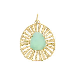 Chrysoprase Medallion Charm