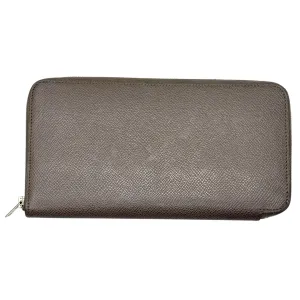 HERMES Silk'In Zip Around Epsom Leather Wallet - Taupe
