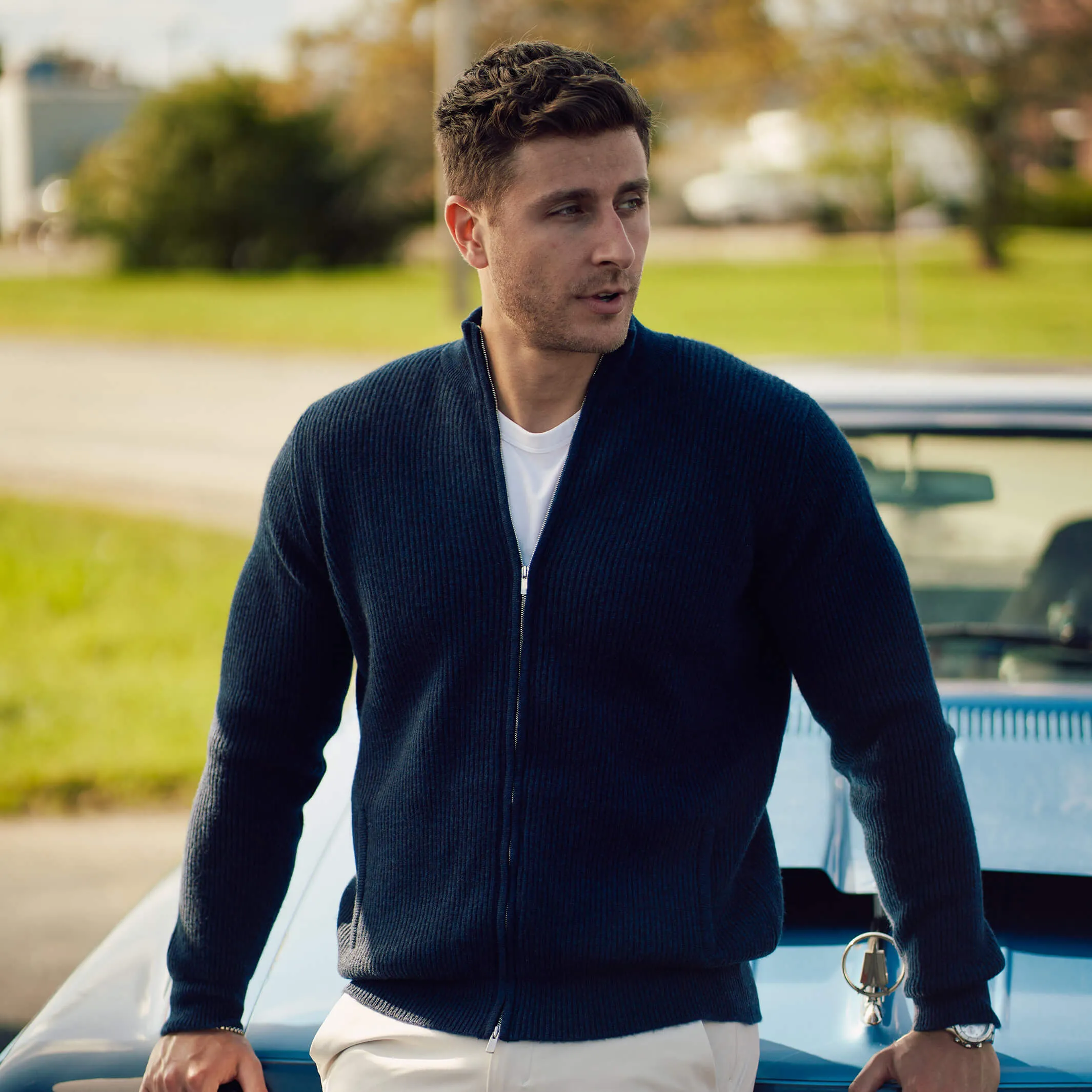 The Logan 4-ply Cashmere Full Zip